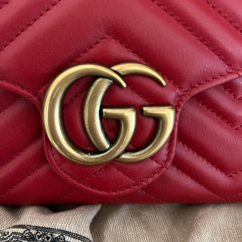 Gucci GG Marmont Matelassé wallet on chain - Picture 3 of 14
